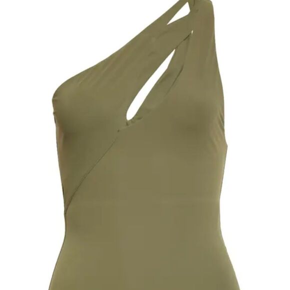 NWOT ALIX NYC Page One Shoulder Cut Out Thong Bodysuit - size M - Picture 5 of 8